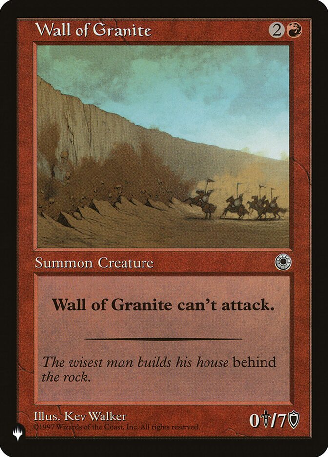 Wall of Granite [The List] | Good Games Cannington