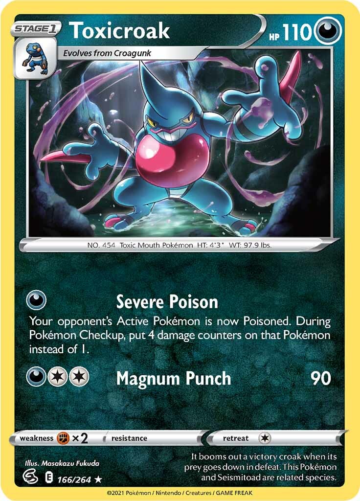 Toxicroak (166/264) [Sword & Shield: Fusion Strike] | Good Games Cannington