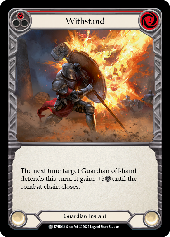 Withstand (Red) [DYN042] (Dynasty)  Rainbow Foil | Good Games Cannington