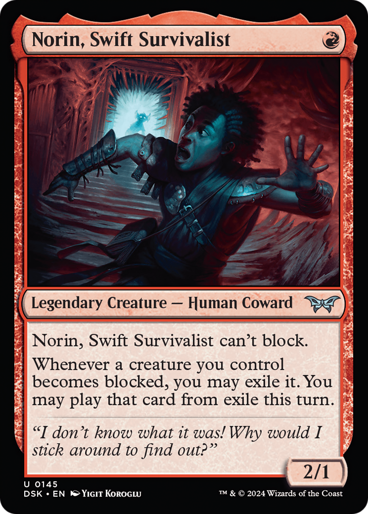 Norin, Swift Survivalist (0145) [Duskmourn: House of Horror] | Good Games Cannington