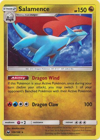 Salamence (106/168) (Cosmos Holo) [Sun & Moon: Celestial Storm] | Good Games Cannington