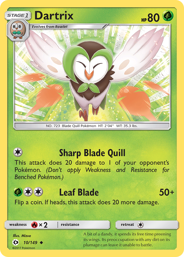 Dartrix (10/149) [Sun & Moon: Base Set] | Good Games Cannington