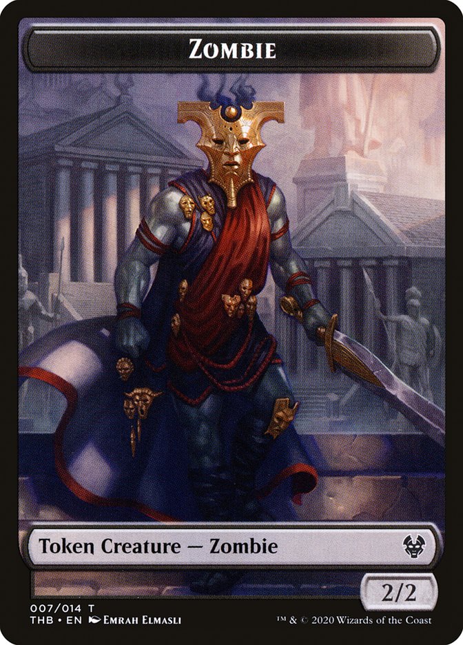 Human Soldier // Zombie Double-Sided Token [Theros Beyond Death Tokens] | Good Games Cannington