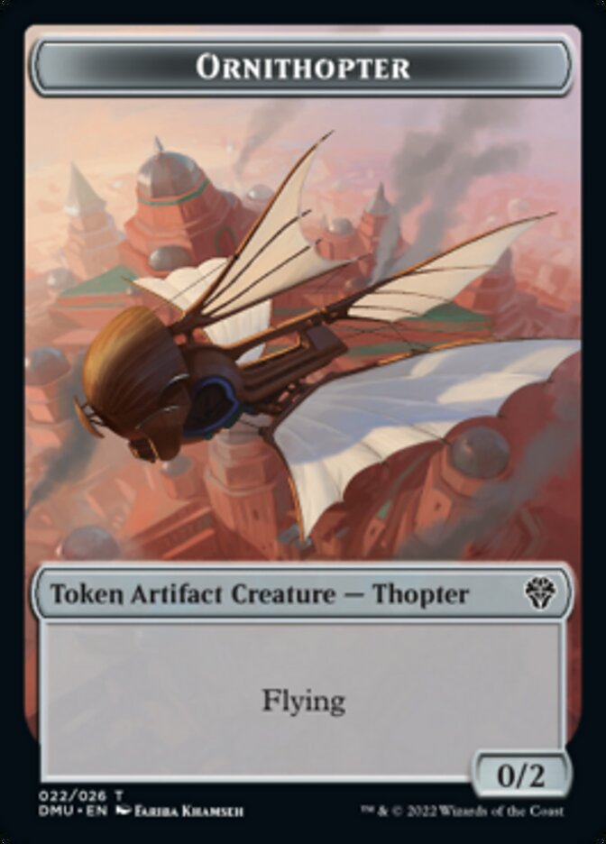 Bird (002) // Ornithopter Double-Sided Token [Dominaria United Tokens] | Good Games Cannington