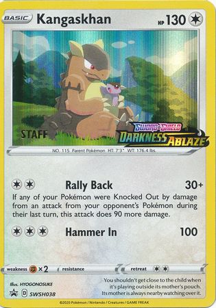 Kangaskhan (SWSH038) (Staff Prerelease Promo) [Sword & Shield: Black Star Promos] | Good Games Cannington