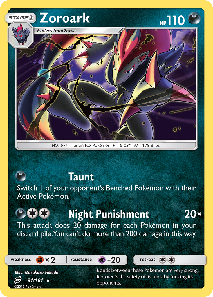 Zoroark (91/181) [Sun & Moon: Team Up] | Good Games Cannington