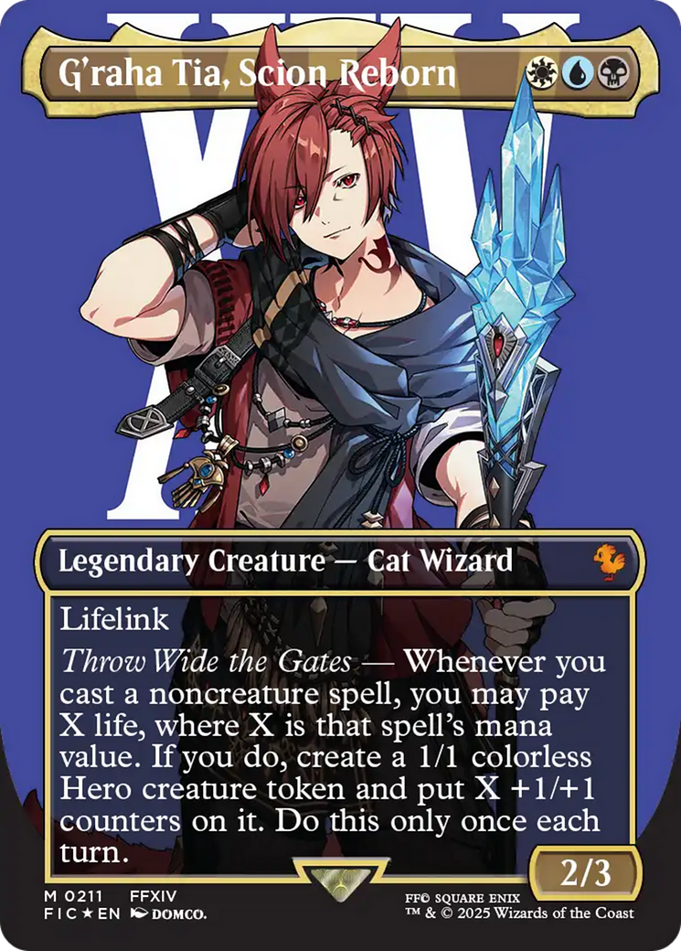 G'raha Tia, Scion Reborn (Borderless) (Surge Foil) [FINAL FANTASY Commander] | Good Games Cannington