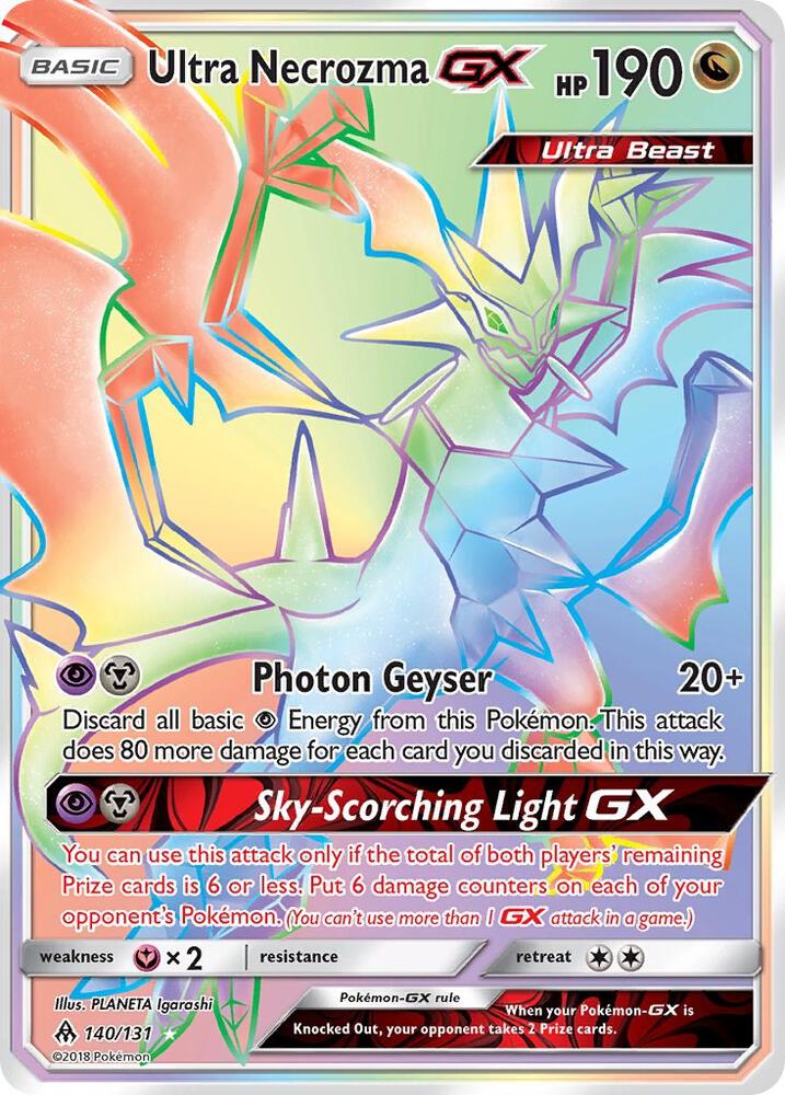 Ultra Necrozma GX 140/131 (SM - Forbidden Light)  - Holofoil | Good Games Cannington