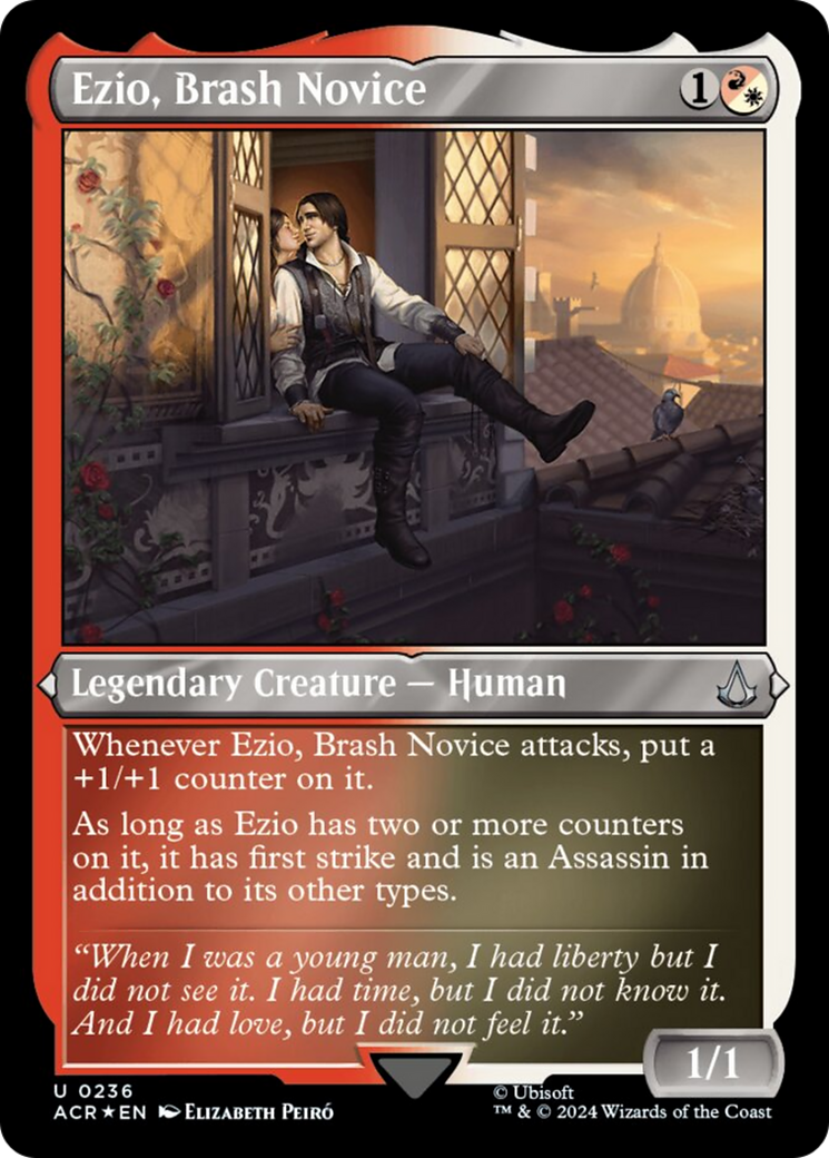 Ezio, Brash Novice (Foil Etched) [Assassin's Creed] | Good Games Cannington