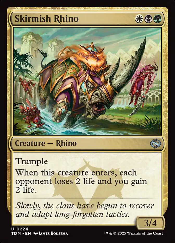 Skirmish Rhino 224/291 (Tarkir: Dragonstorm)  - Foil | Good Games Cannington