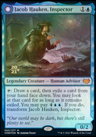 Jacob Hauken, Inspector // Hauken's Insight [Innistrad: Crimson Vow Prerelease Promos] | Good Games Cannington