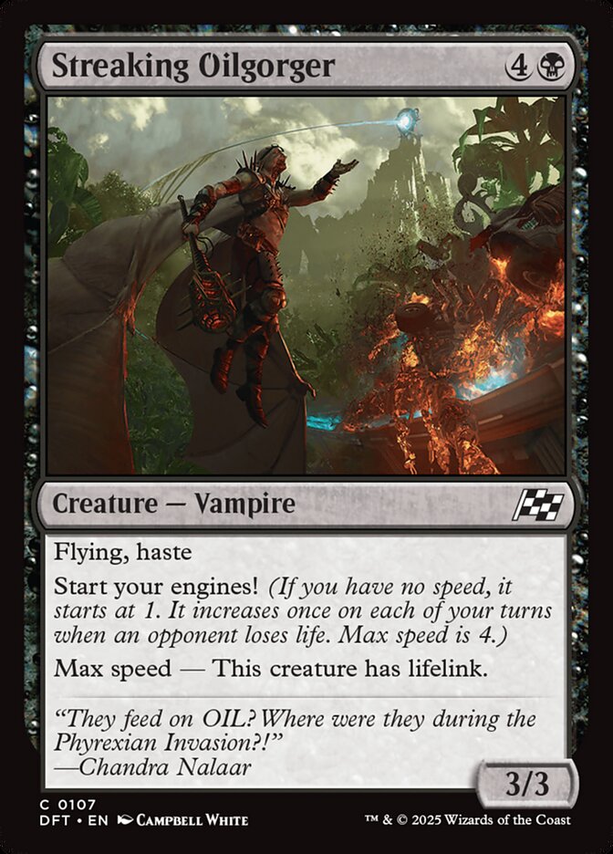 Streaking Oilgorger 107/291 (Aetherdrift)  - Foil | Good Games Cannington