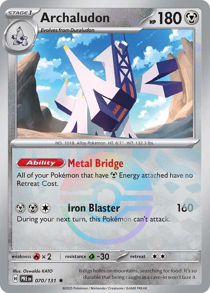 Archaludon (070/131) (Poke Ball Pattern) [Scarlet & Violet: Prismatic Evolutions] | Good Games Cannington