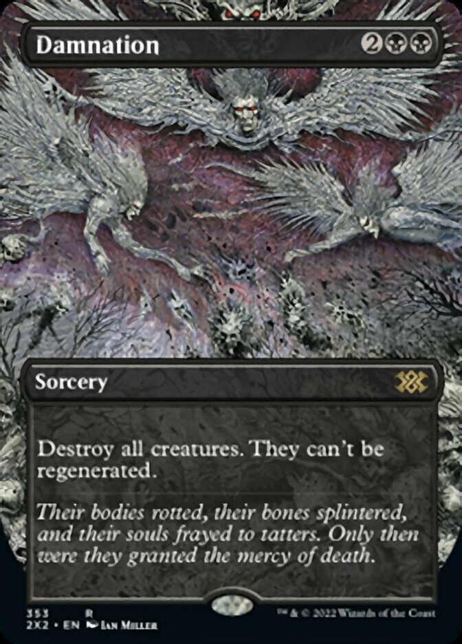 Damnation (Borderless Alternate Art) [Double Masters 2022] | Good Games Cannington