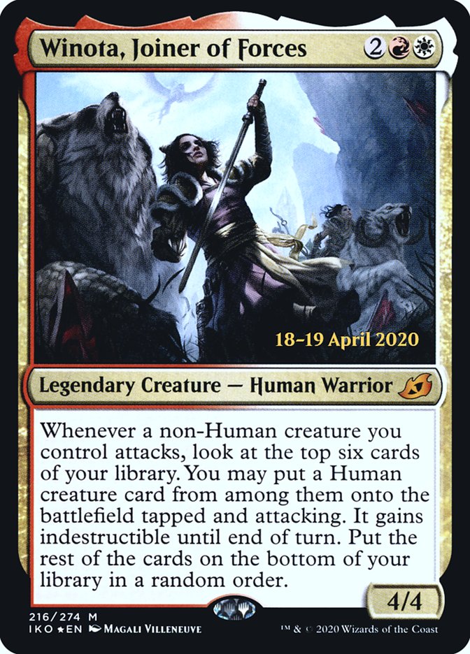 Winota, Joiner of Forces [Ikoria: Lair of Behemoths Prerelease Promos] | Good Games Cannington