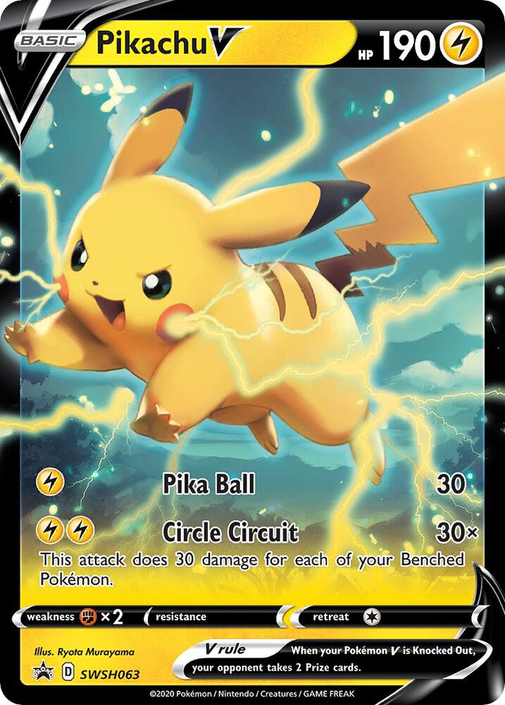 Pikachu V SWSH063 (SWSH: Sword & Shield Promo Cards)  - Holofoil | Good Games Cannington