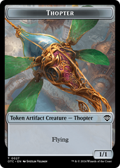 Thopter // Treasure Double-Sided Token [Outlaws of Thunder Junction Commander Tokens] | Good Games Cannington