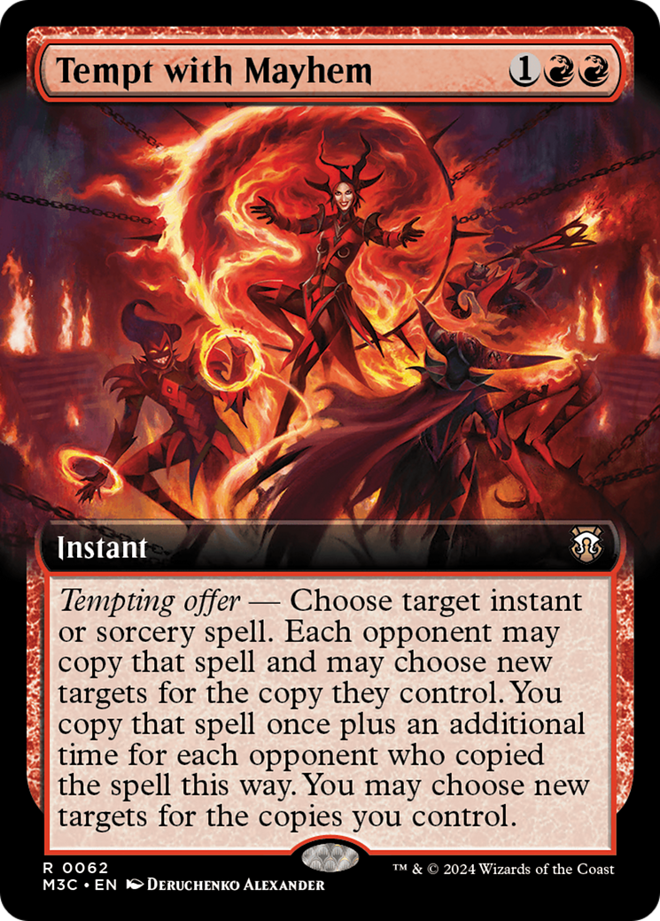 Tempt with Mayhem (Extended Art) (Ripple Foil) [Modern Horizons 3 Commander] | Good Games Cannington