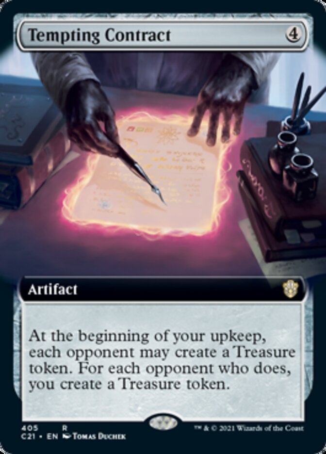 Tempting Contract (Extended Art) [Commander 2021] | Good Games Cannington