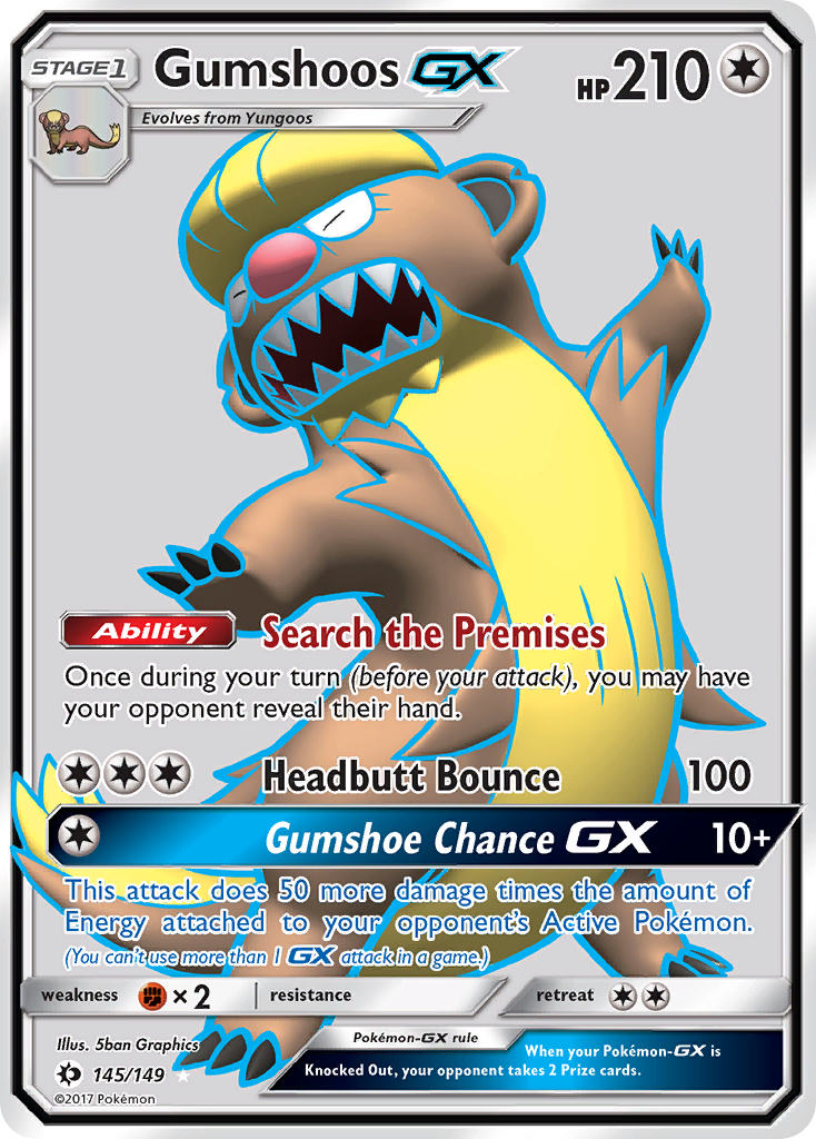 Gumshoos GX (145/149) [Sun & Moon: Base Set] | Good Games Cannington
