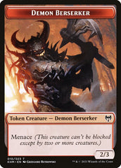Dwarf Berserker // Demon Berserker Double-Sided Token [Kaldheim Tokens] | Good Games Cannington