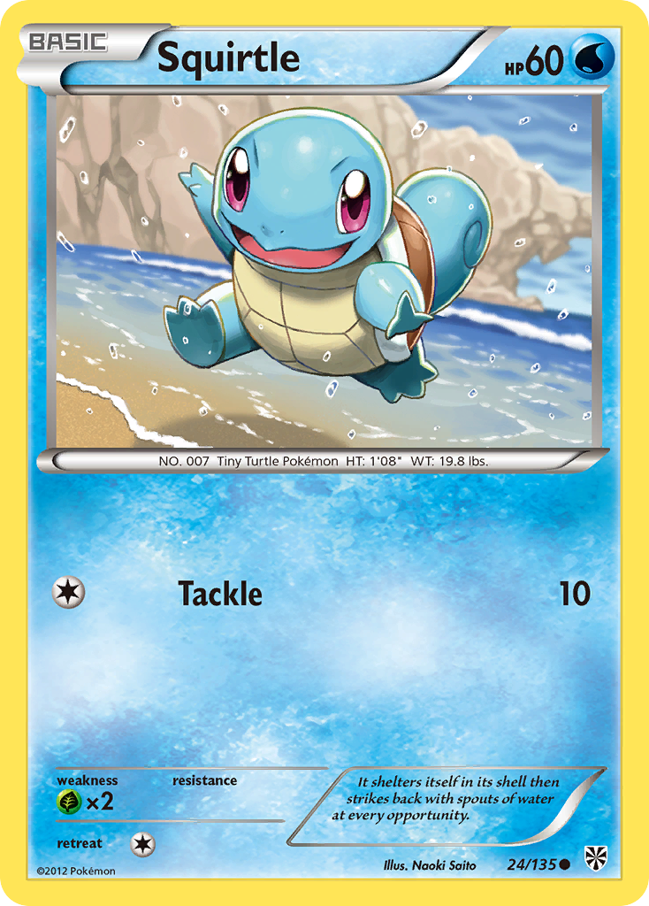 Squirtle (24/135) [Black & White: Plasma Storm] | Good Games Cannington