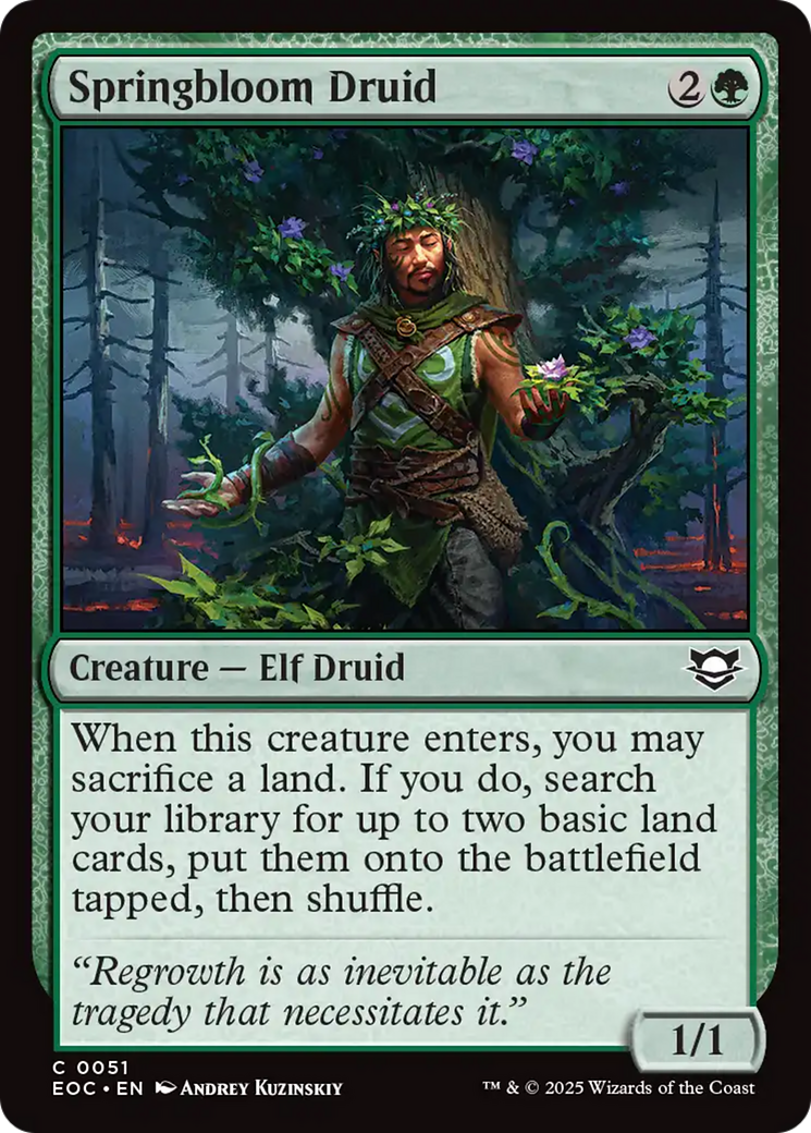 Springbloom Druid [Edge of Eternities Commander] | Good Games Cannington