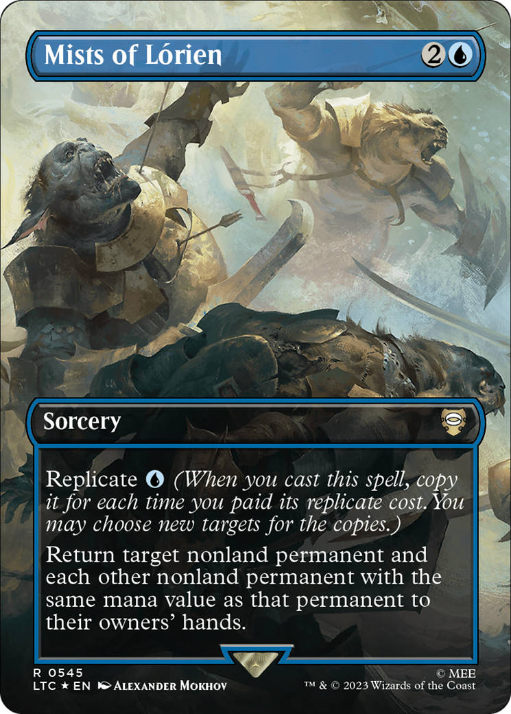 Mists of Lorien (Borderless) (Surge Foil) [The Lord of the Rings: Tales of Middle-Earth Commander] | Good Games Cannington
