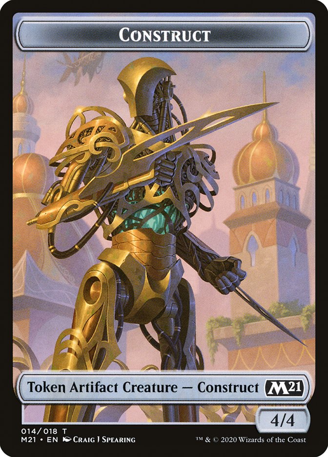 Beast // Construct Double-Sided Token [Core Set 2021 Tokens] | Good Games Cannington