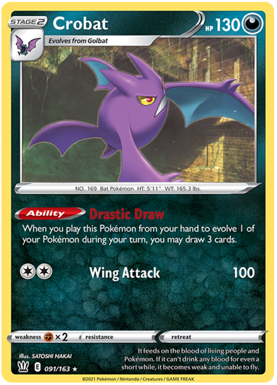 Crobat (091/163) [Sword & Shield: Battle Styles] | Good Games Cannington