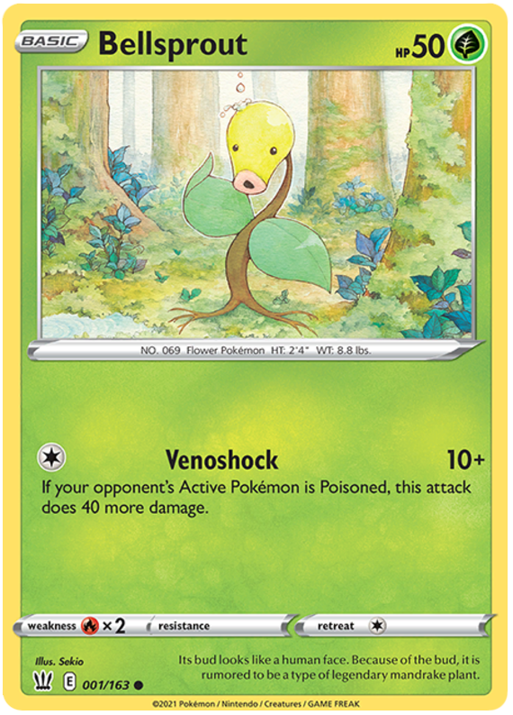Bellsprout (001/163) [Sword & Shield: Battle Styles] | Good Games Cannington