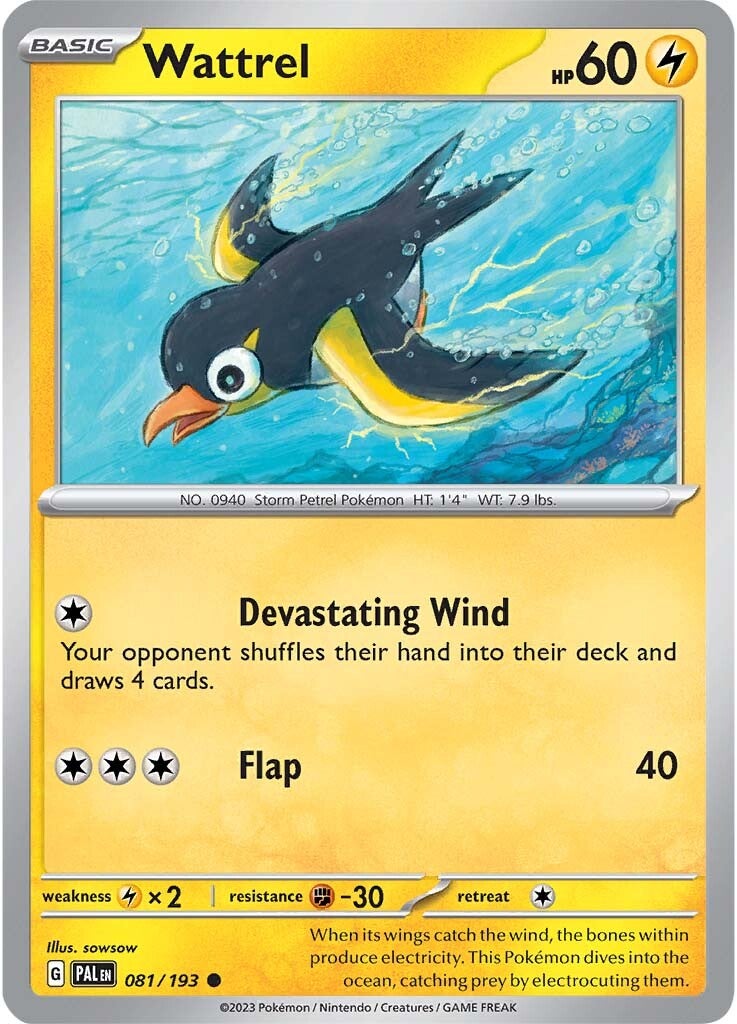 Wattrel (081/193) [Scarlet & Violet: Paldea Evolved] | Good Games Cannington