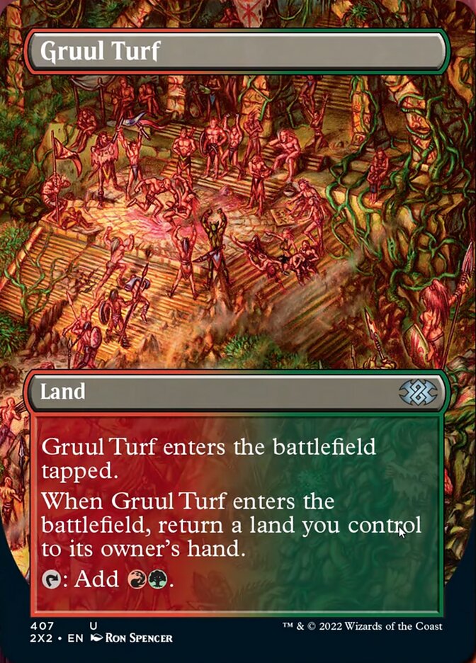 Gruul Turf (Borderless Alternate Art) [Double Masters 2022] | Good Games Cannington