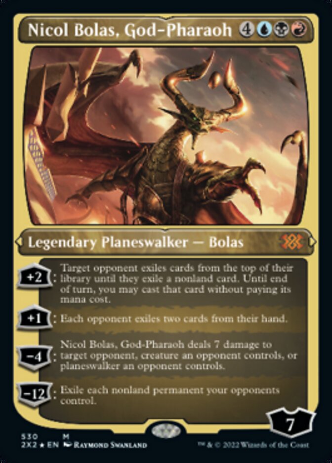 Nicol Bolas, God-Pharaoh (Foil Etched) [Double Masters 2022] | Good Games Cannington