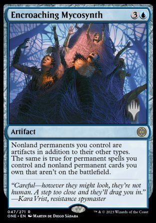 Encroaching Mycosynth (Promo Pack) [Phyrexia: All Will Be One Promos] | Good Games Cannington