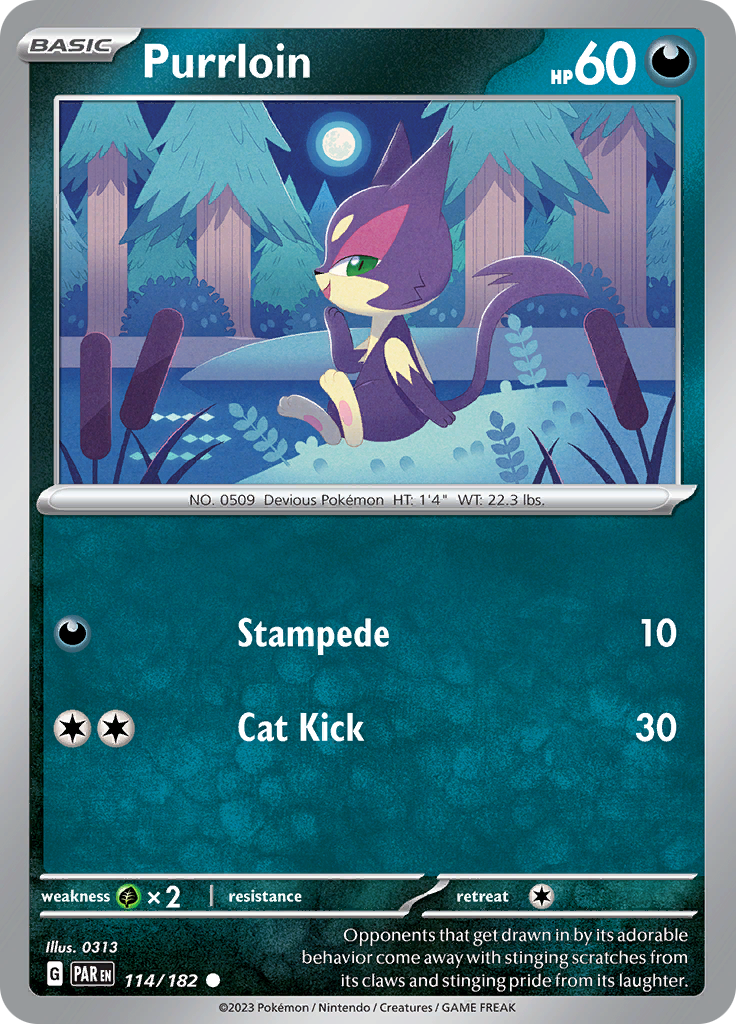 Purrloin (114/182) [Scarlet & Violet: Paradox Rift] | Good Games Cannington