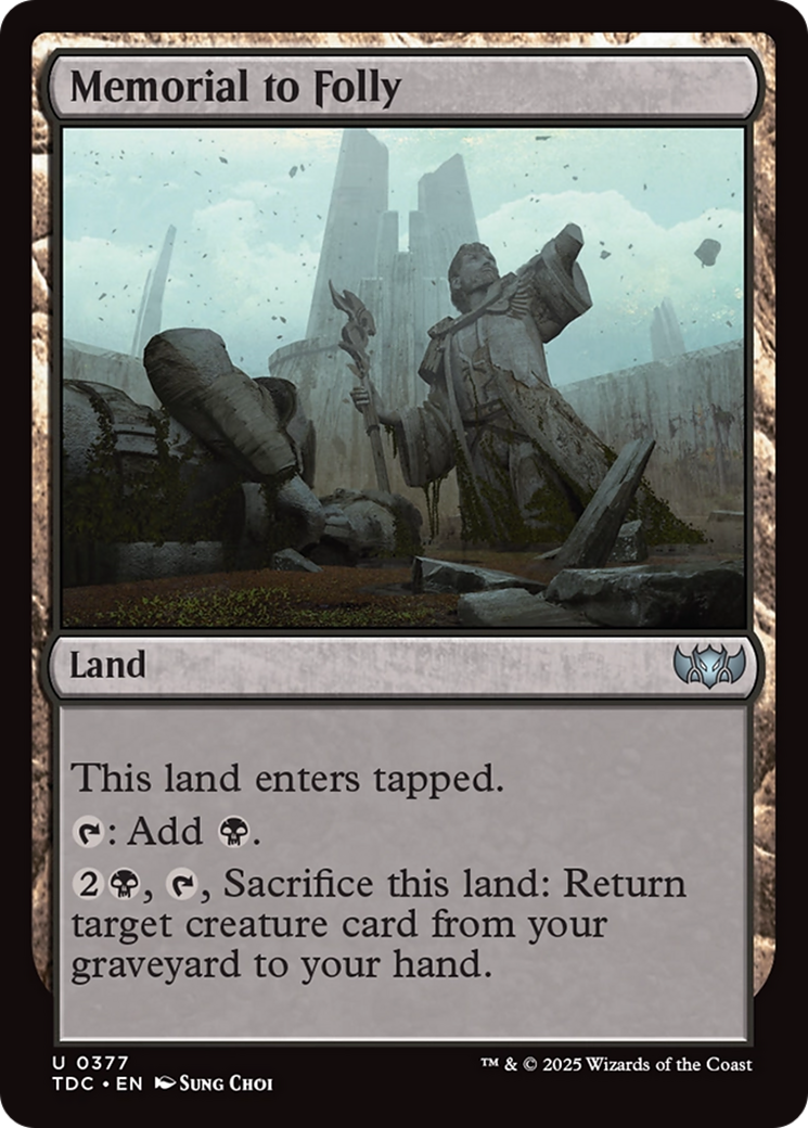 Memorial to Folly [Tarkir: Dragonstorm Commander] | Good Games Cannington