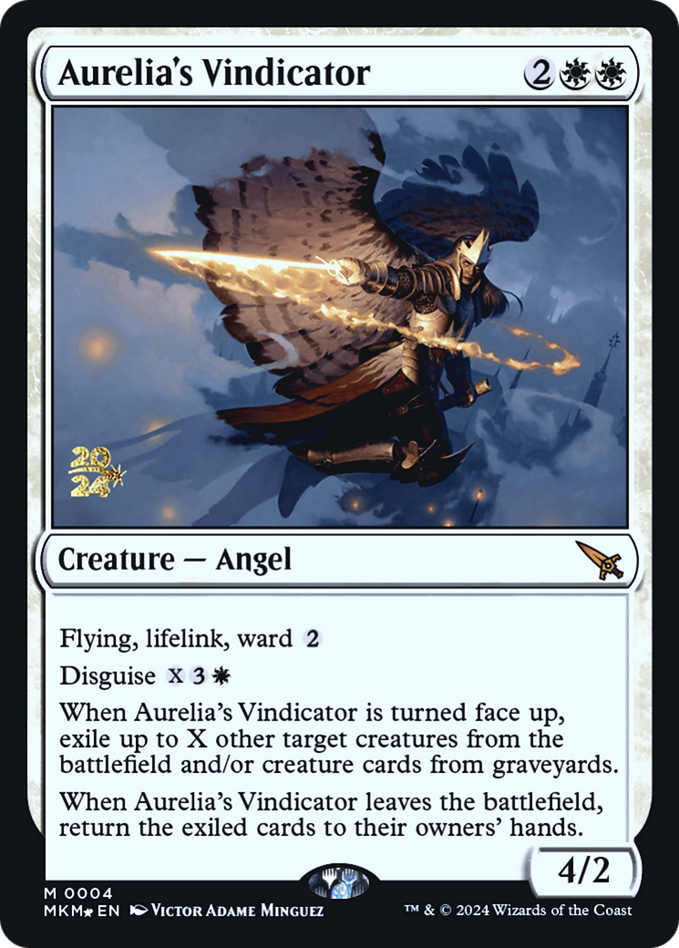 Aurelia's Vindicator [Murders at Karlov Manor Prerelease Promos] | Good Games Cannington