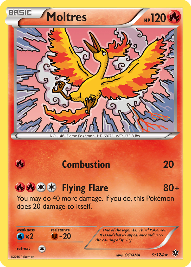 Moltres (9/124) [XY: Fates Collide] | Good Games Cannington
