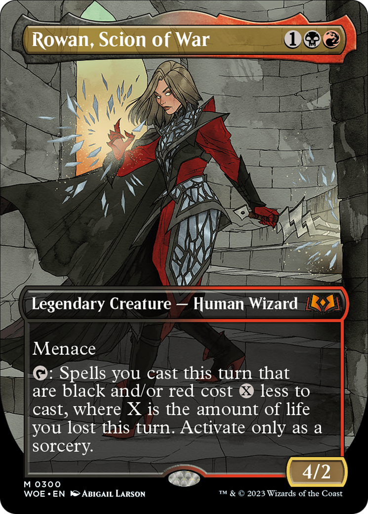 Rowan, Scion of War (Borderless Alternate Art) [Wilds of Eldraine] | Good Games Cannington