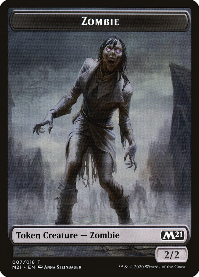 Treasure // Zombie Double-Sided Token [Core Set 2021 Tokens] | Good Games Cannington