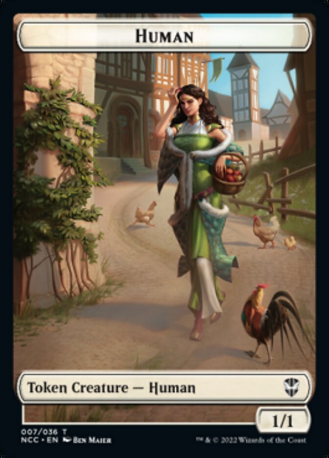 Eldrazi Spawn // Human Double-Sided Token [Streets of New Capenna Commander Tokens] | Good Games Cannington