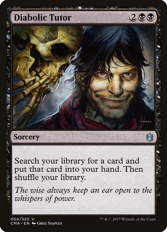Diabolic Tutor 54/320 (Commander Anthology)  | Good Games Cannington