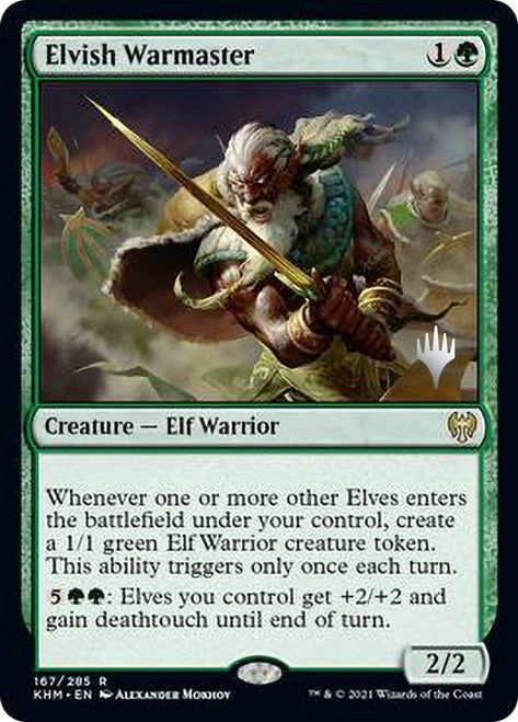 Elvish Warmaster (Promo Pack) [Kaldheim Promos] | Good Games Cannington