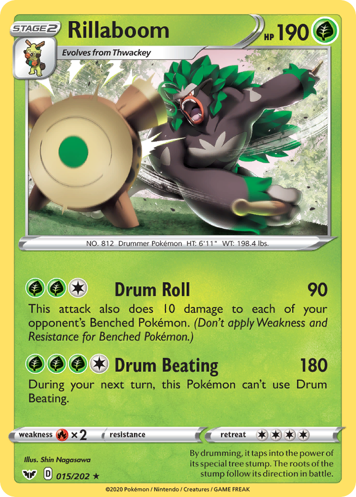 Rillaboom (015/202) [Sword & Shield: Base Set] | Good Games Cannington