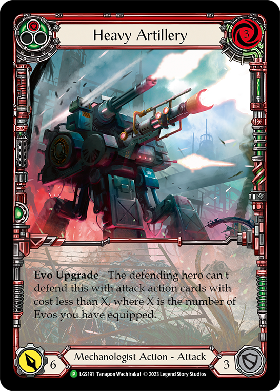 Heavy Artillery (Red) [LGS191] (Promo)  Rainbow Foil | Good Games Cannington