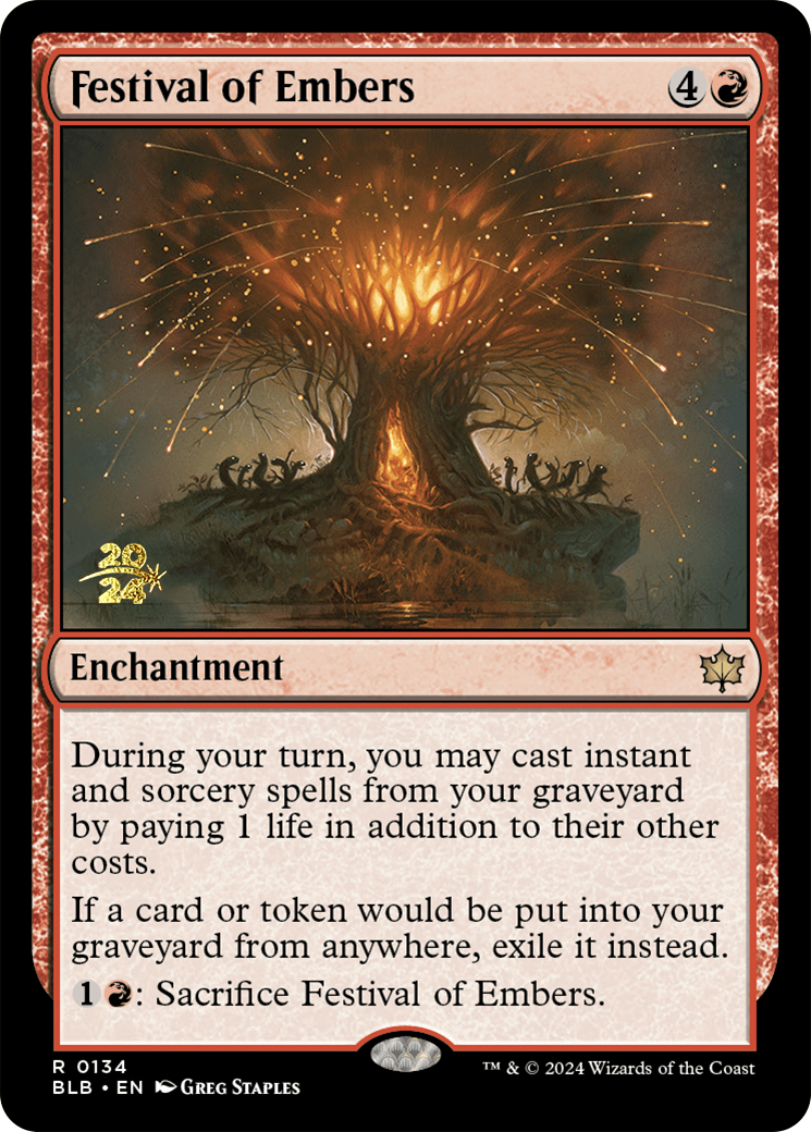 Festival of Embers [Bloomburrow Prerelease Promos] | Good Games Cannington