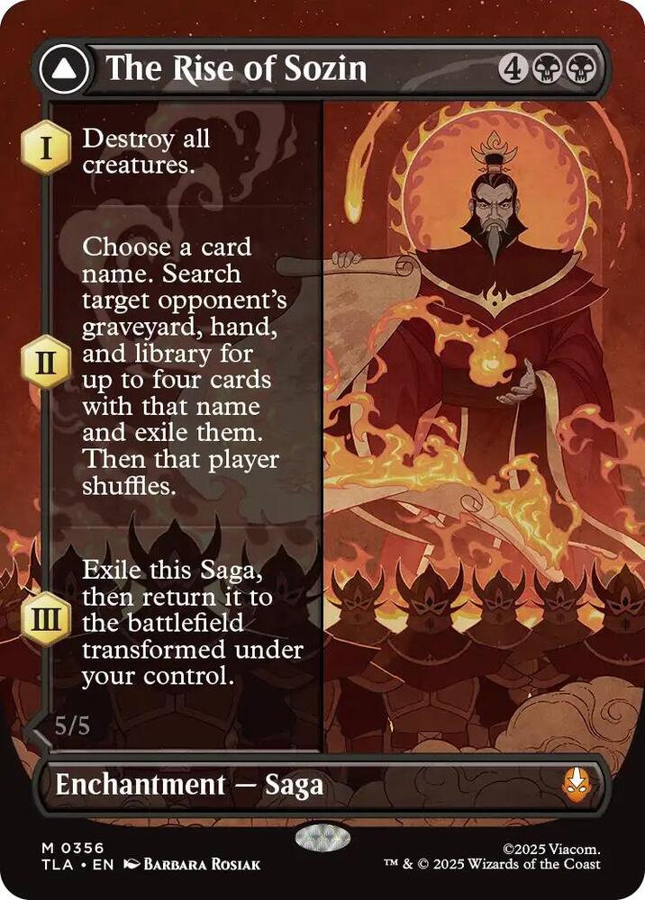 The Rise of Sozin Borderless 356 (Avatar: The Last Airbender)  - Foil | Good Games Cannington