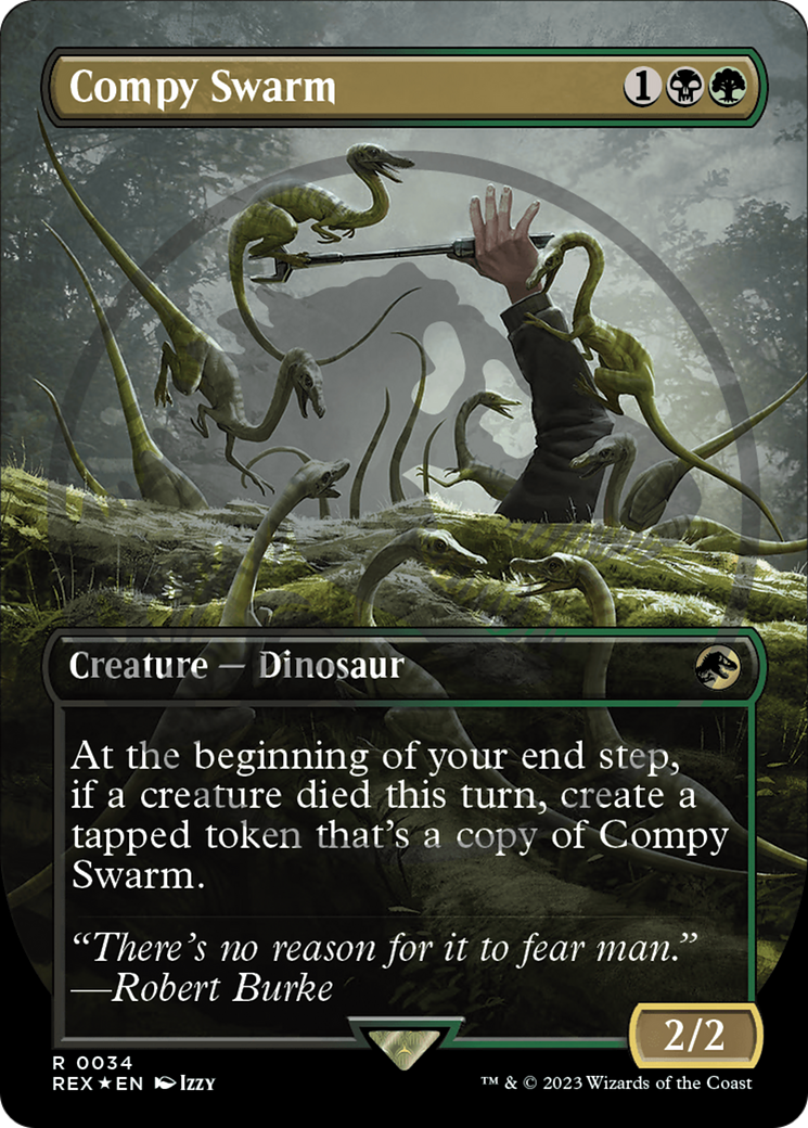 Compy Swarm (Emblem) (Borderless) [Jurassic World Collection Tokens] | Good Games Cannington