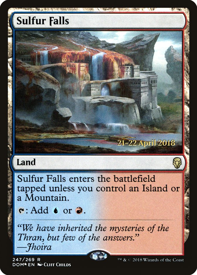 Sulfur Falls [Dominaria Prerelease Promos] | Good Games Cannington